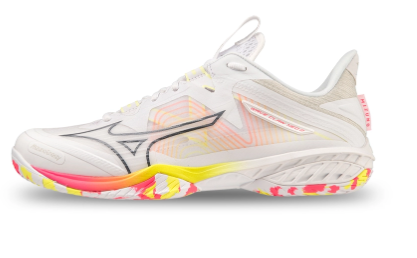 Giày Cầu Lông Mizuno Wave Claw Neo 2 - Trắng Đen Hồng Chính Hãng